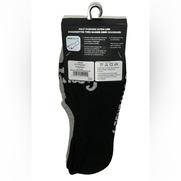 Converse Ultra Low Socks 3 Pair Women 4-10 White Gray Black w Dual Logo 4 Chucks - Picture 4 of 11